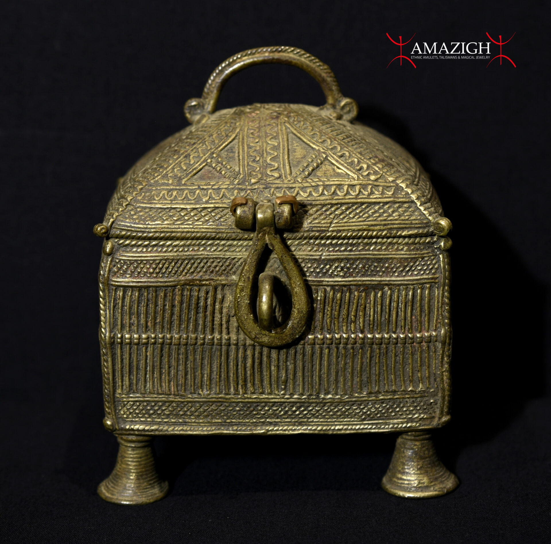 Old Ashanti (Asante) Brass Container – Ghana