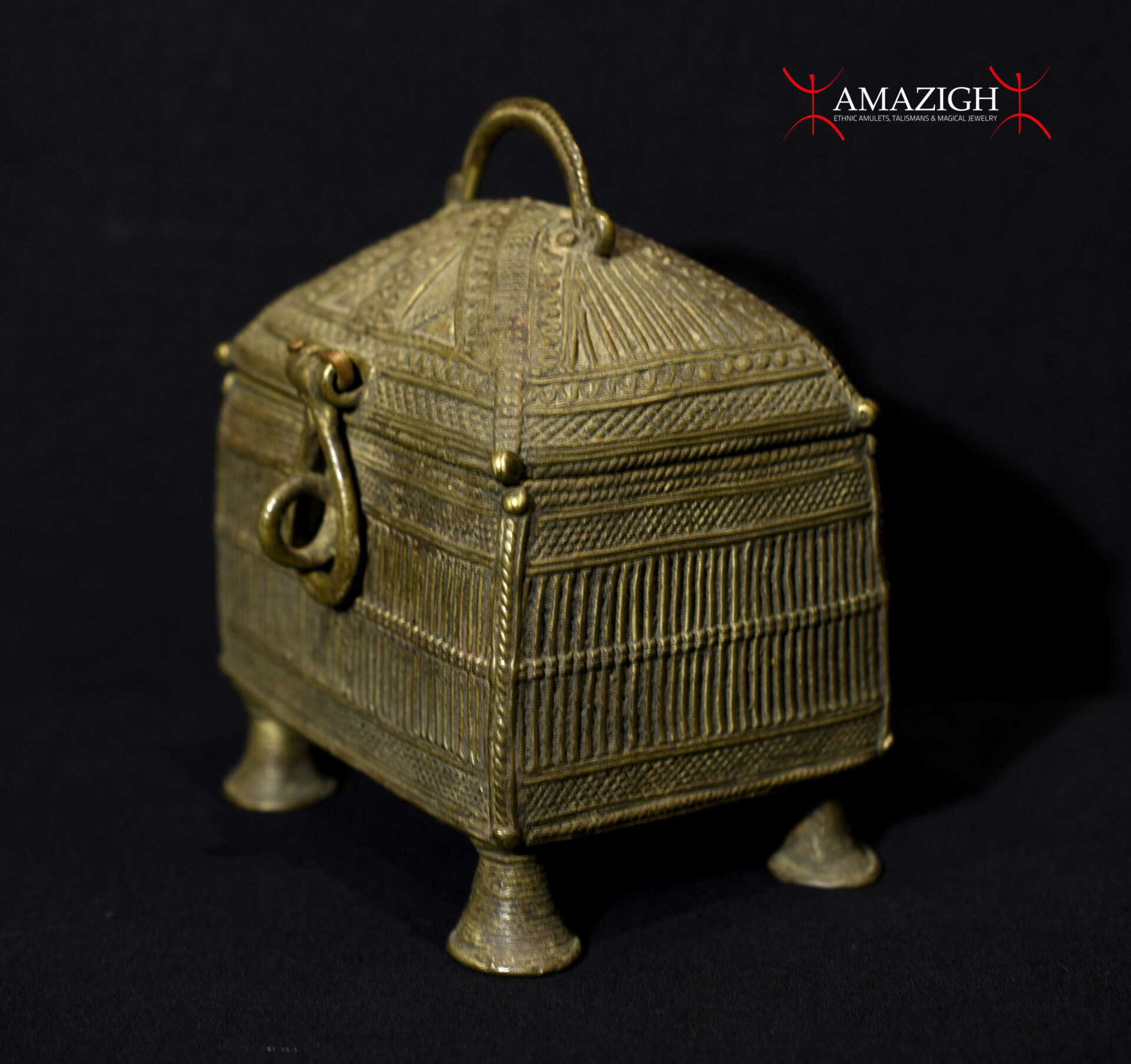 Old Ashanti (Asante) Brass Container – Ghana