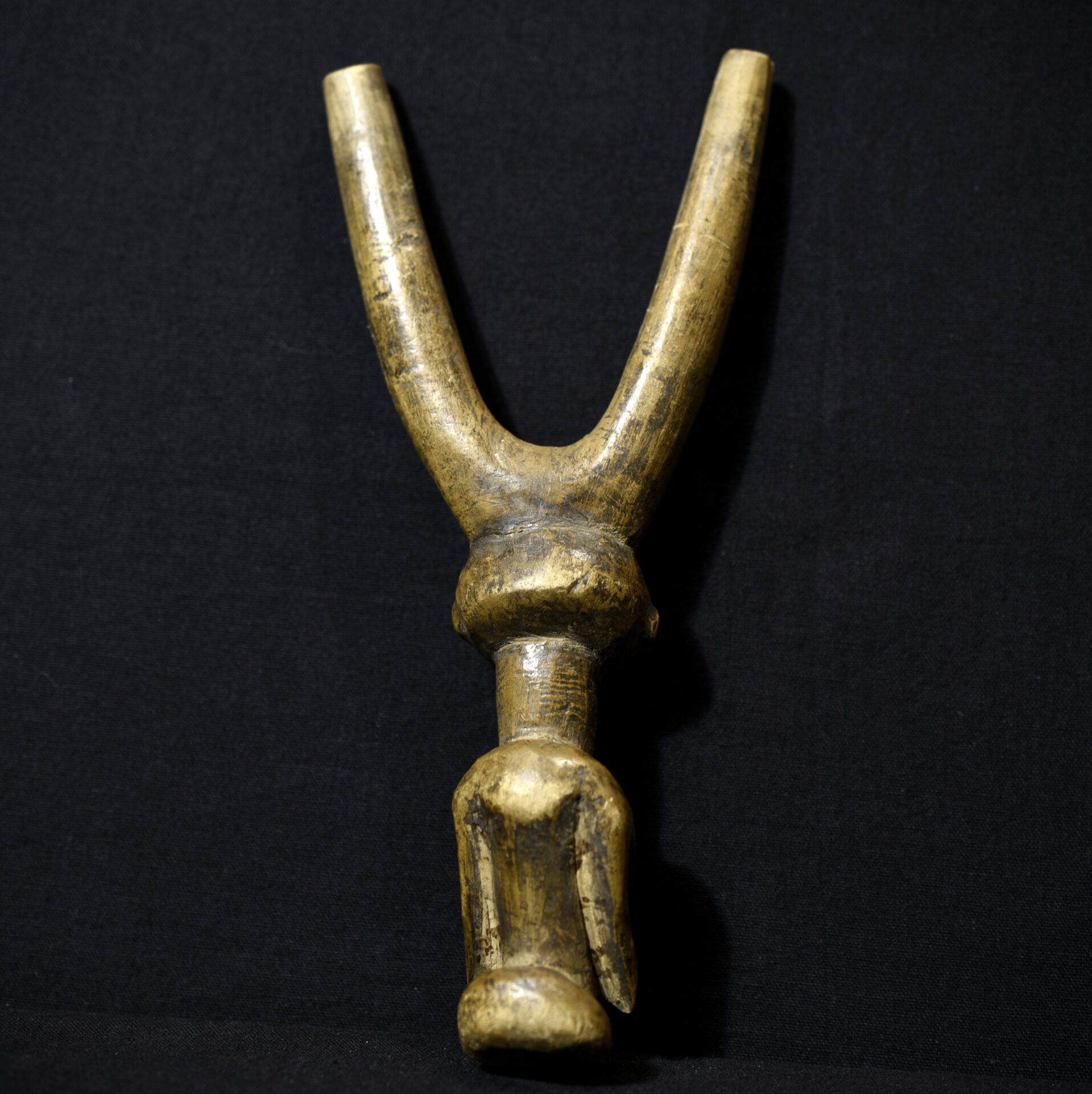 Old Fine Lobi Slingshot Catapult – Carved Wood – Burkina Faso