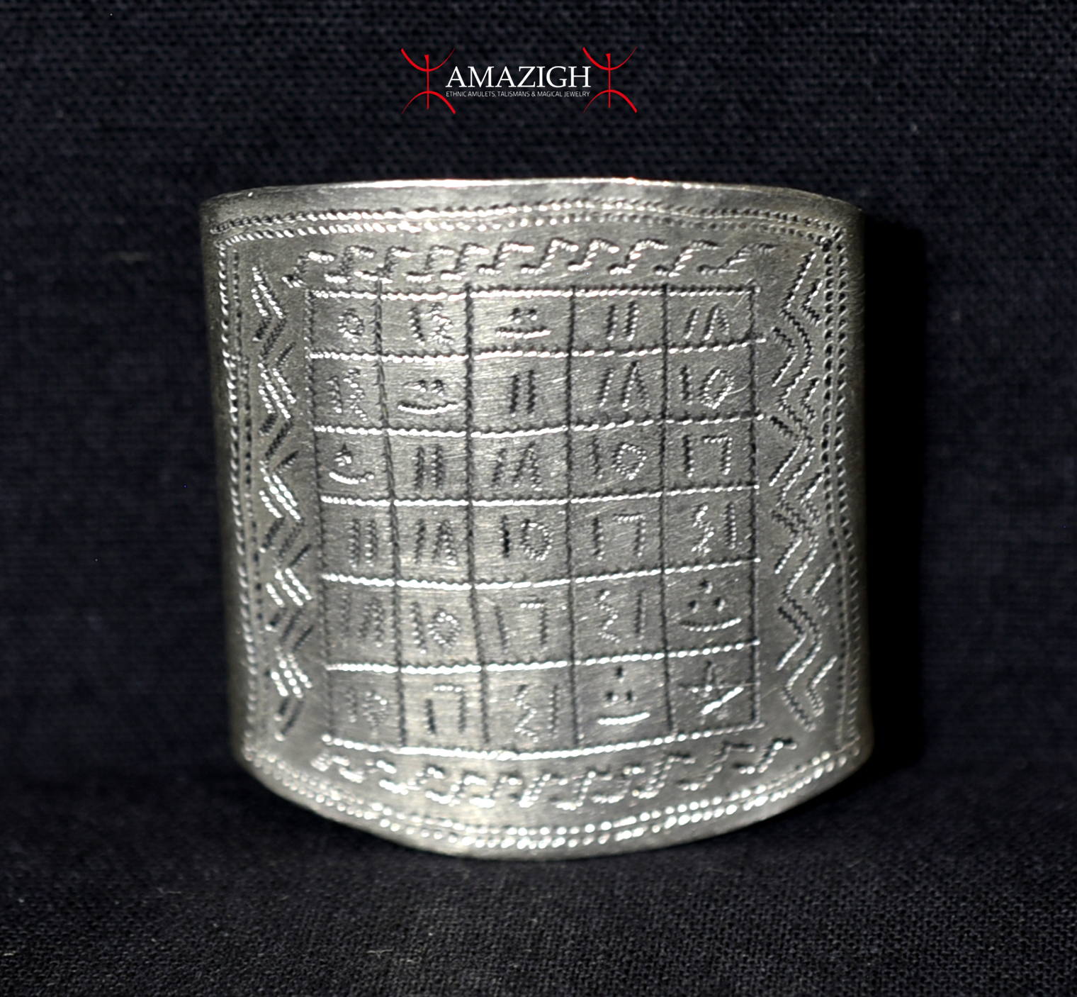 Fine Large Talismanic Berber Ring – Magic Square – Morocco