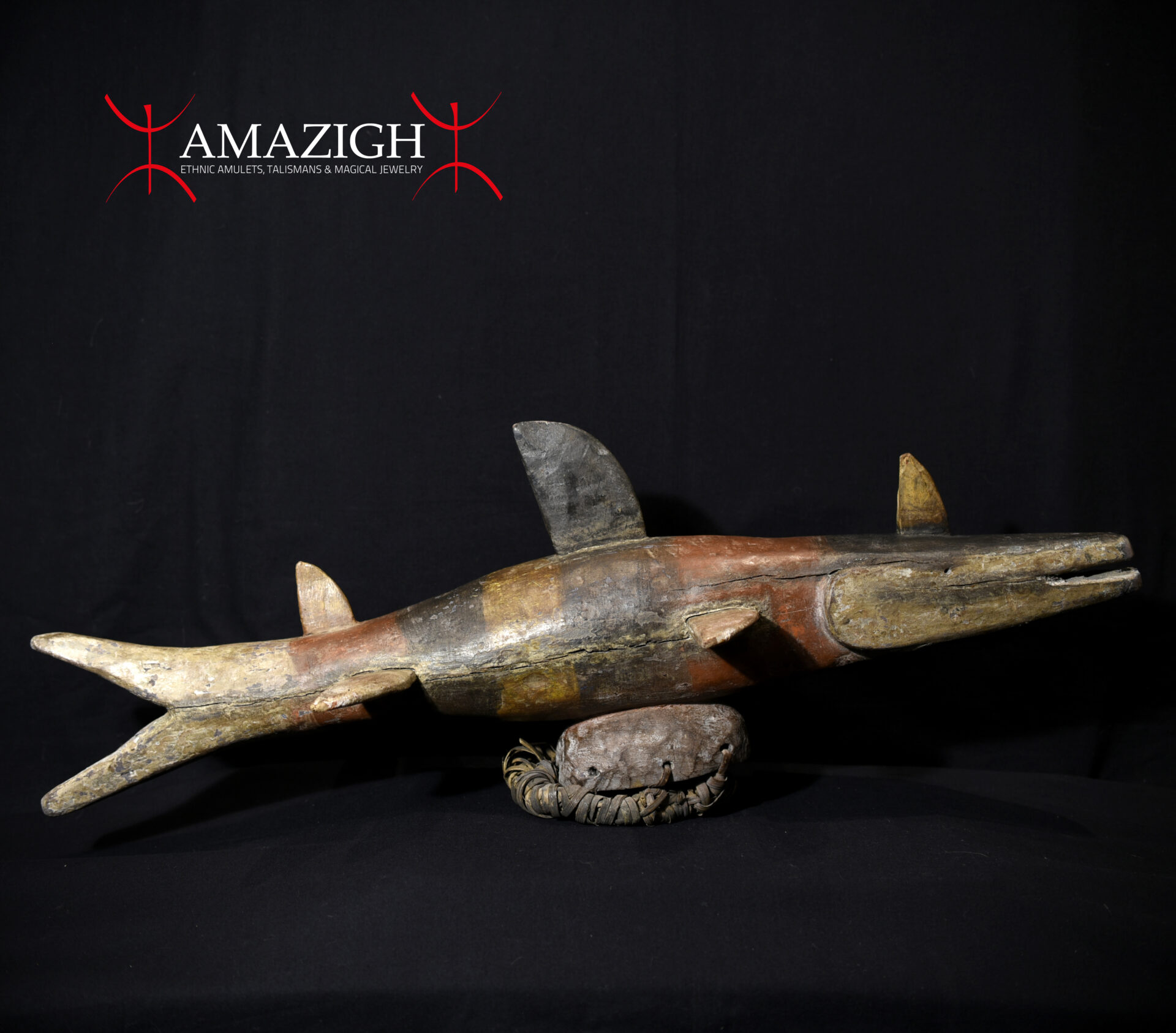 Old Ijaw (Ijo) Polychrome Fish Headdress – Niger Delta, Nigeria