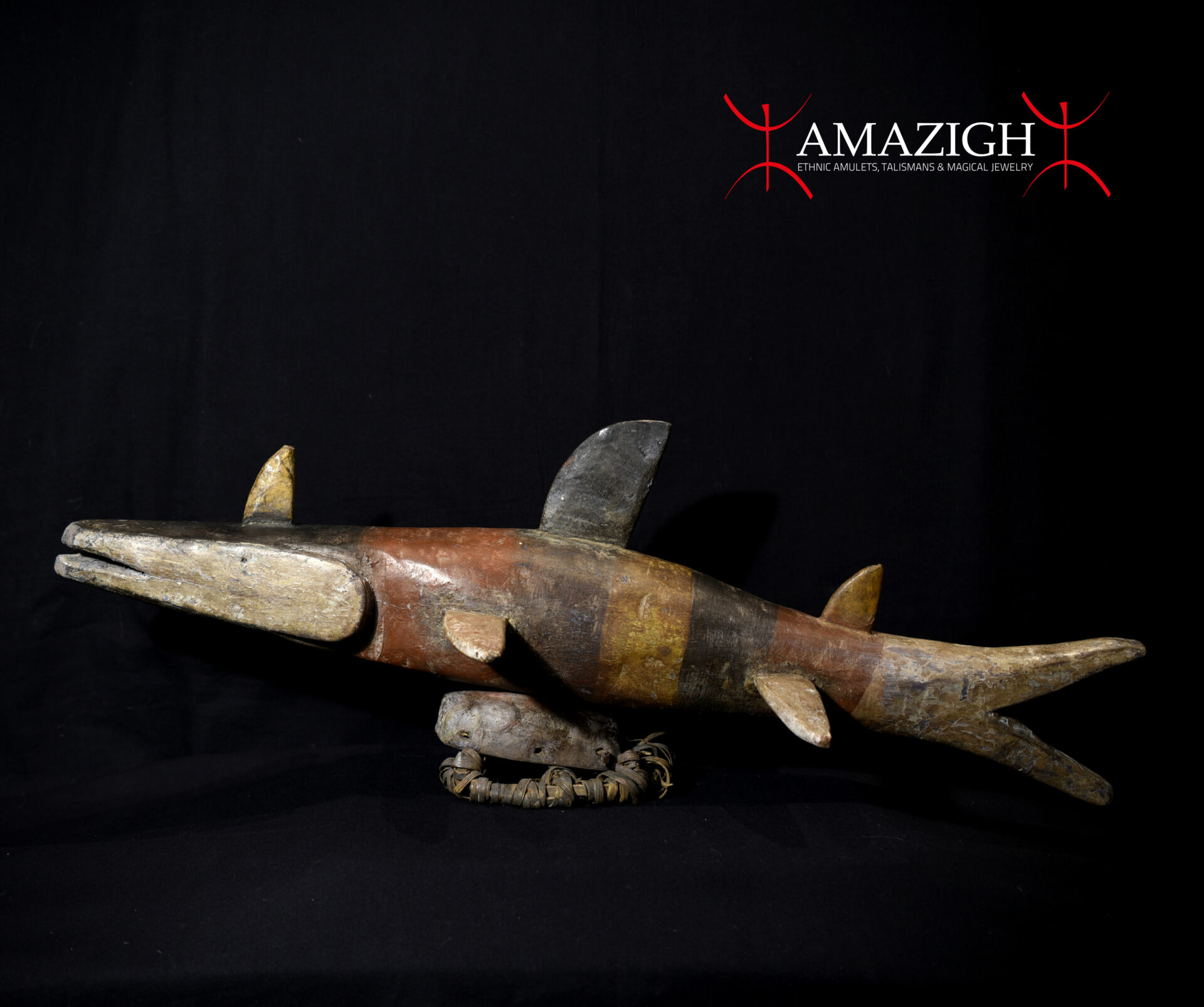 Old Ijaw (Ijo) Polychrome Fish Headdress – Niger Delta, Nigeria