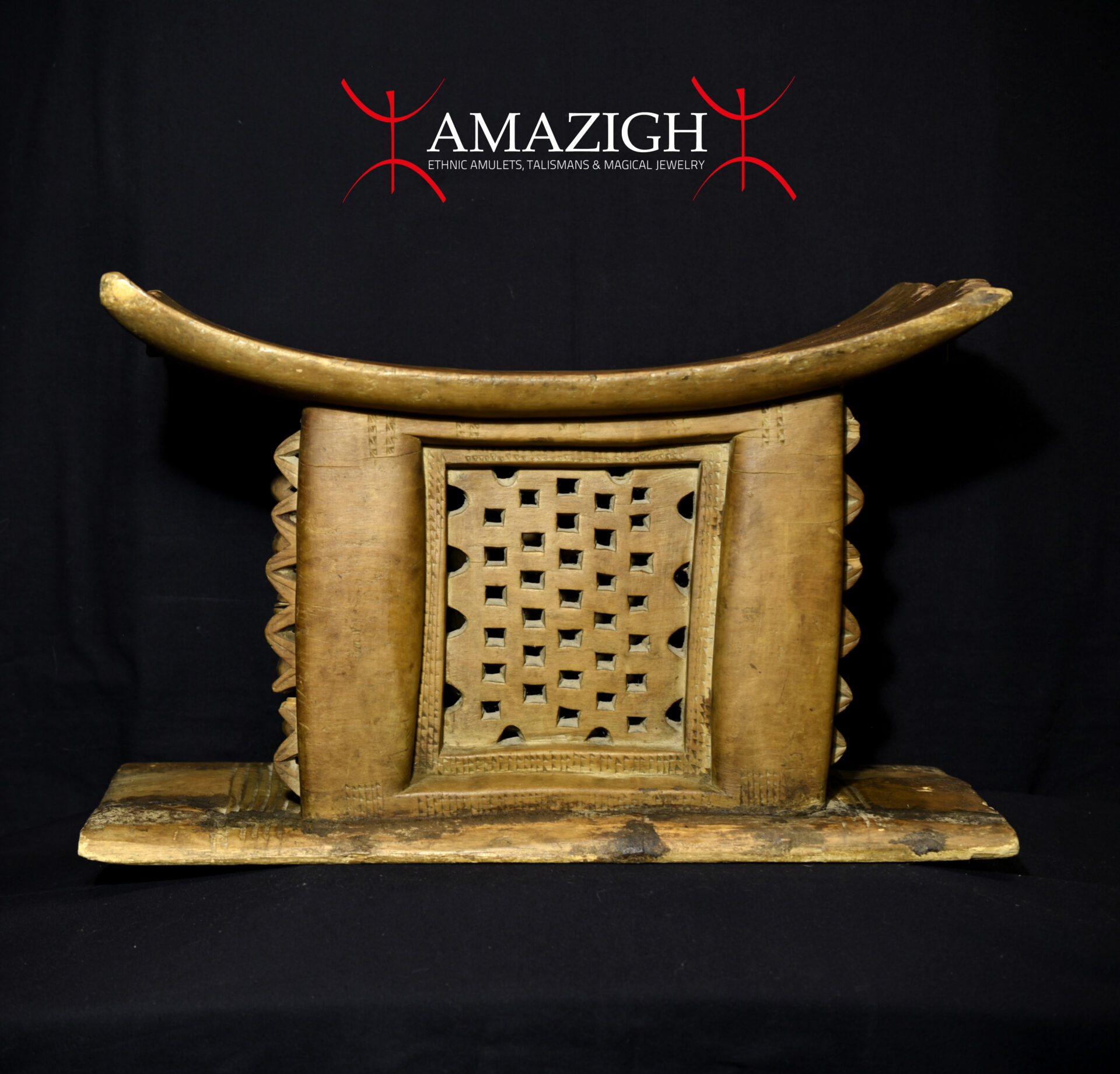 I am writing to let you know that I have this Qua terracotta headrest from the Calabar region, Nigeria. It is a beautiful piece with a fine, aged patina, likely dating to the 18th century.