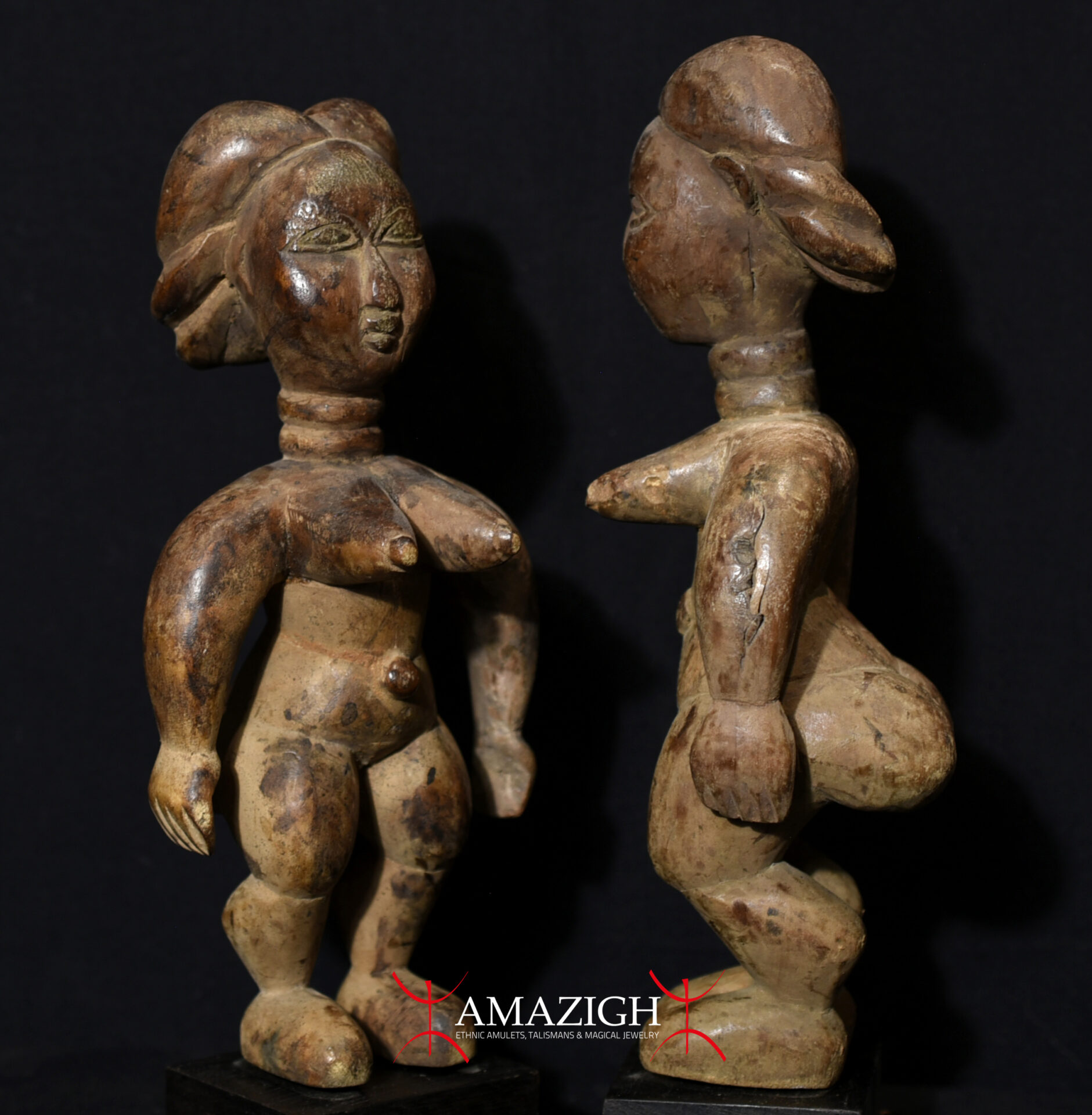 An Old Pair Venavi (Twin) Figures – Ewe – Ghana/Togo.