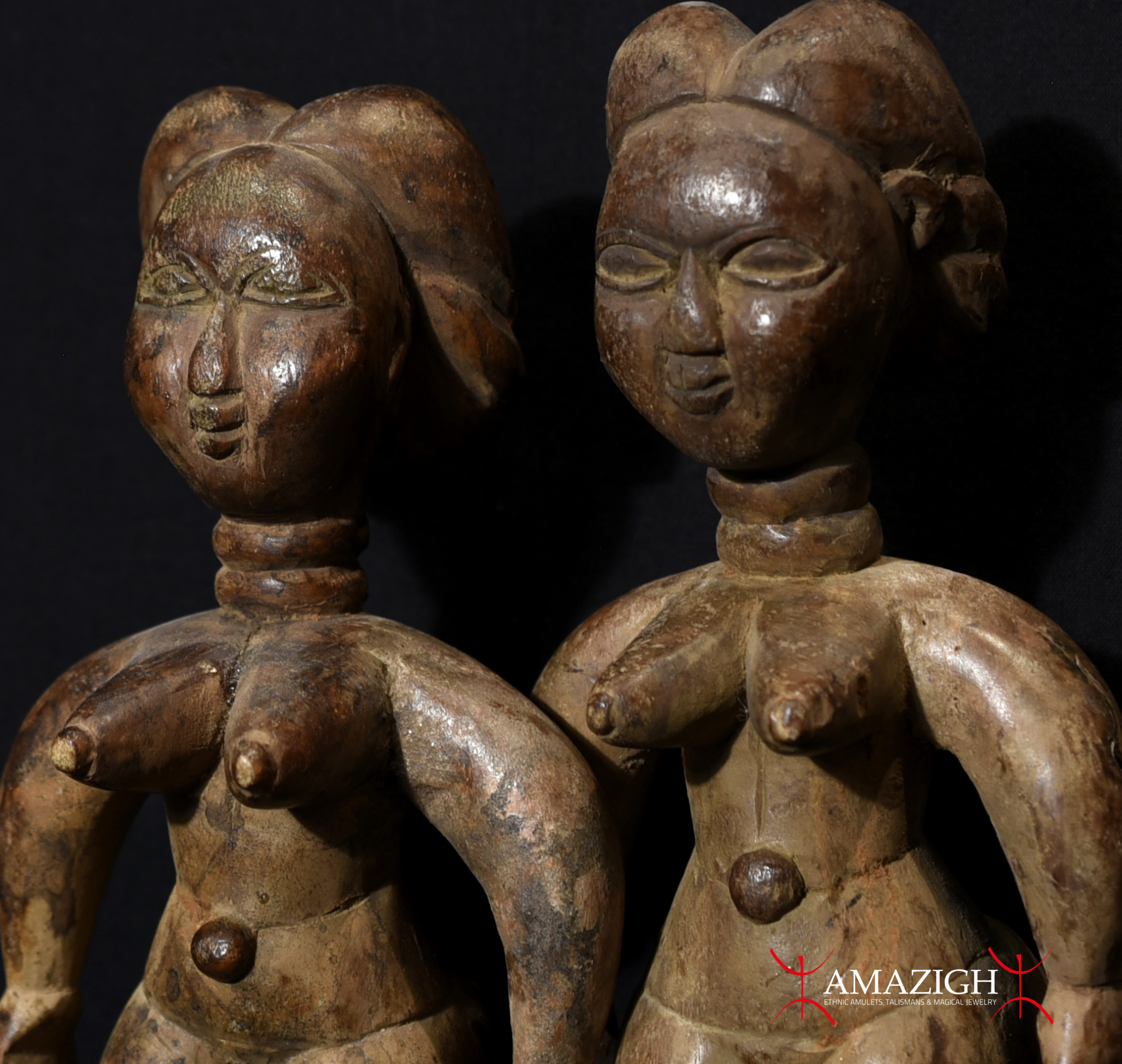 An Old Pair Venavi (Twin) Figures – Ewe – Ghana/Togo.