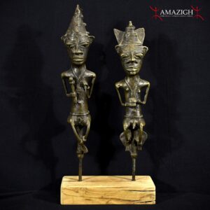 Beautiful Old Yoruba Ogboni Pair in Bronze – Nigeria