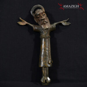 Beautiful Old Bamun Bronze Crucifix – Cameroon – 1940s. - Rare Item