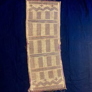 Old Woven Straw Leather Carpet – Tuareg – Mauritania